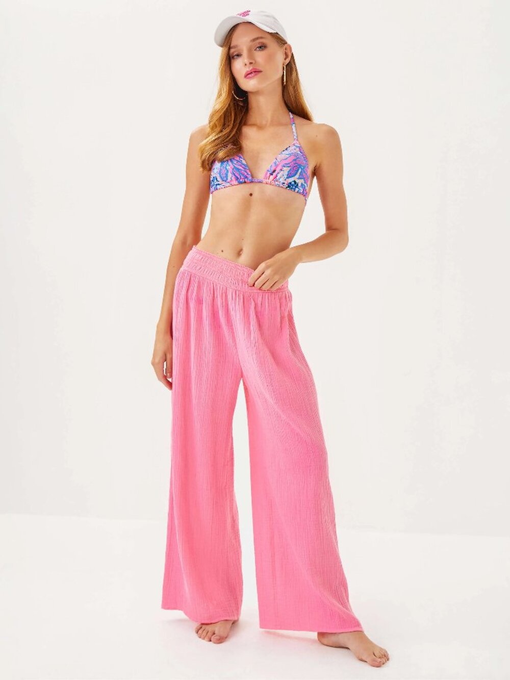 NWT Lilly Pulitzer Enzo Pant Coverup Rousseau Pink XL $98 MSRP
